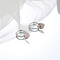 Non-Tarnish Stainless Steel Heart Dangle Earrings for Women, Stainless Steel Color, 18x8mm