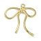 Alloy Pendants, Bowknot, Golden, 47.5x42.5x7mm, Hole: 3mm