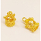 Zinc Alloy Pendants, DIY Accessories for UV Resin Jewelry Making, Crown, Golden, 17x12mm