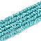 Opaque Glass Beads Strands, Triangle, Faceted, Dark Turquoise, 3~3.5x4~4.5x4~4.5mm, Hole: 0.8mm, about 121~131pcs/strand, 14.37~15.35 inch(36.5~39cm)