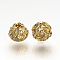 Brass Spacer Beads, Nickel Free, Real 18K Gold Plated, Flower, 6x5mm, Hole: 1.5mm