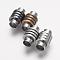 304 Stainless Steel Magnetic Clasps with Glue-in Ends, Column, Mixed Color, 16x10mm, Hole: 6mm