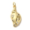 Rack Plating Brass Micro Pave Cubic Zirconia Pendants, Real 18K Gold Plated, Long-Lasting Plated, Cadmium Free & Lead Free, Heart, 23x10.5x4mm, Hole: 3mm