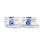 Transparent Glass Beads, with Enamel, Rectangle with Evil Eye Pattern, Blue, 12.5x8x7mm, Hole: 1.5mm