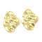 Rack Plating Eco-Friendly Brass Pendants, Cadmium Free & Lead Free, Textured Nuggets, Real 18K Gold Plated, 37x26.5x3mm, Hole: 3mm