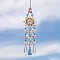 Glass Cone Octagon Window Hanging Suncatchers, with Colorful Glass Rhinestones and Alloy Finding Decorations Ornaments, Sun, 395mm