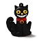 Hallowmas Theme PVC Plastic Pendants, Mixed Shapes, Cat Shape, 50x38x20.5mm, Hole: 2.5mm