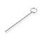 Tarnish Resistant 304 Stainless Steel Split Key Ring Clasps, For Keychain Making, with Extended Rolo Chains, Stainless Steel Color, 63mm, Ring: 10x1.5mm