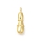 Rack Plating Brass Pendants, Cadmium Free & Lead Free, Letter A~Z Charms, Letter I, 23.5x6.5x5.5mm, Hole, 2mm