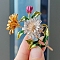 Daisy Enamel Pins, Alloy Brooch for Backpack Clothes, Gold, 65x45mm