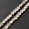 Transparent Glass Beads Strand, with Glitter Powder, Star, Clear, 7.5~8x8.3x4mm, Hole: 0.7~1mm, about 50pcs/strand, 14.72~14.92 inch(37.4~37.9cm)