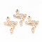 Alloy Rhinestone Links connectors, Flamingo Shape, Golden, 26.5x20x3mm, Hole: 1.6mm