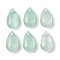 Transparent Glass Charms, Teardrop, Aquamarine, 14x8x5.2mm, Hole: 1.2mm, 10Pcs/set