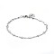 Tarnish Resistant 304 Stainless Steel Cross Link Anklets, with Lobster Claw Clasps, Flat Round with Cross, Stainless Steel Color, 8-7/8 inch(22.5cm)