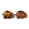 Natural Tiger Eye Carved Pendants, Elephant Charms, 20x27x7.5mm, Hole: 0.8mm