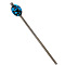 Lampwork & Brass Hair Sticks, Hair Accessories for Women & Girls, Deep Sky Blue, 150x18mm
