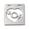 201 Stainless Steel Pendants, Rectangle with Symbol & Heart Charm, Laser Cut, Anti-Tarnish, Stainless Steel Color, 24x27x1mm, Hole: 4x2mm