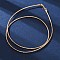 Brass Chains Necklaces, Real 18K Gold Plated, with Lobster Claw Clasps, Nickel Free, 16.73 inch(45.2cm)x2mm
