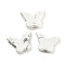 Natural Howlite Pendants, Butterfly Charms, 19.5x15x5.5mm, Hole: 1mm