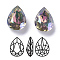 Imitation Austrian Crystal Glass Rhinestone, Grade A, Pointed Back & Back Plated, teardrop, Ghost Light, 18x13x6.5mm