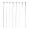 Iron Flat Head Pins, Cadmium Free & Lead Free, Silver Color Plated, 30x0.75~0.8mm, 20 Gauge, about 8000pcs/1000g, Head: 2mm