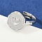 304 Stainless Steel Finger Rings, Stainless Steel Color, Heart, 13x13mm