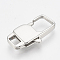 Tarnish Resistant 304 Stainless Steel Lobster Claw Clasps, Rectangle, Stainless Steel Color, 15x7x3.5mm, Hole: 2.5x1.5mm