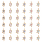 36Pcs 6 Colors Alloy Enamel Connector Charms, Tortoise Links, Light Gold, with Crystal Rhinestone, Mixed Color, 23x13x3mm, Hole: 1.6mm and 2mm