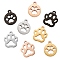 8Pcs 8 PVD Vacuum Plating 304 Stainless Steel Charms, Laser Cut, Mixed Shapes, Mixed Color, 1pc/style