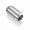 Tarnish Resistant 304 Stainless Steel Magnetic Clasps with Glue-in Ends, Barrel, Stainless Steel Color, 21x12mm, Hole: 8mm