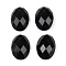 Natural Obsidian Cabochons, Faceted, Oval, 18x13x6mm