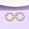 Oval Brass Hoop Earrings, Rack Plating, Lead Free & Cadmium Free, Long-Lasting Plated, Real 18K Gold Plated, 15.5x2.5mm