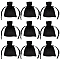Beebeecraft 10Pcs Velvet Jewelry Pouches Black Velvet Jewelry Bags Drawstring Gift Bags for Christmas Wedding Birthday Party 3.5x2.8 Inch