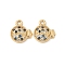 Brass Micro Pave Cubic Zirconia Charms, Nickel Free, Real 18K Gold Plated, Fish, 10.5x10x2.5mm, Hole: 1.4mm
