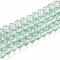 Baking Paint Transparent Glass Beads Strands, Round, Medium Aquamarine, 6~6.5mm, Hole: 1.2mm, about 138~142pcs/strand, 29.53~30.31 inch(75~77cm)