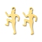 201 Stainless Steel Pendants, Laser Cut, Boy Charm, Real 18K Gold Plated, 19.5x10x1mm, Hole: 1.4mm