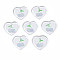 Transparent Resin Pendants, with Glitter Powder, Heart with Cherry, Lavender, 18x19.5x2~2.5mm, Hole: 1.4mm