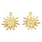 201 Stainless Steel Pendants, Sun, Real 18K Gold Plated, 22.5x20x2mm, Hole: 1.8mm