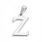 Non-Tarnish 304 Stainless Steel Pendants, Stainless Steel Color, Initial Letter.Z, 21x13x1.8mm, Hole: 3x7mm