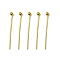 Brass Ball Head Pins, Cadmium Free & Lead Free, Golden, 20x0.5mm, 24 Gauge, Head: 2mm, about 9580~10000pcs/bag