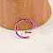 Bohemian Style 304 Stainless Steel Circular/Horseshoe Barbell Nose Rings, Magenta, Ring, 8mm