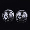 Handmade One Hole Blown Glass Bottles, for Glass Vial Pendants Making, Half Round, Clear, 25.5x14.5~15.5mm, Hole: 4~5mm