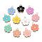 Alloy Enamel Pendants, Sakura Flower, Light Gold, Mixed Color, 20.5x17.5x1.5mm, Hole: 2mm