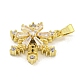 Подвески из латуни с покрытием из прозрачного кубического циркония KK-M291-05G-2