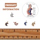 12шт 6 цвета латунные подвески ZIRC-SZ0001-55-2