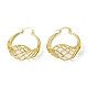 Серьги hoo сетки из латуни с покрытием из латуни EJEW-D055-25G-1