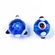 Ручной работы ухабистым Шарики Lampwork LAMP-S194-003-B03-2