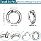 24 шт. серьги-кольца Huggie Hoop из нержавеющей стали 304 EJEW-SC0001-57-2
