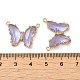 Подвески из латуни с граненым стеклянным соединителем FIND-Z020-03L-3